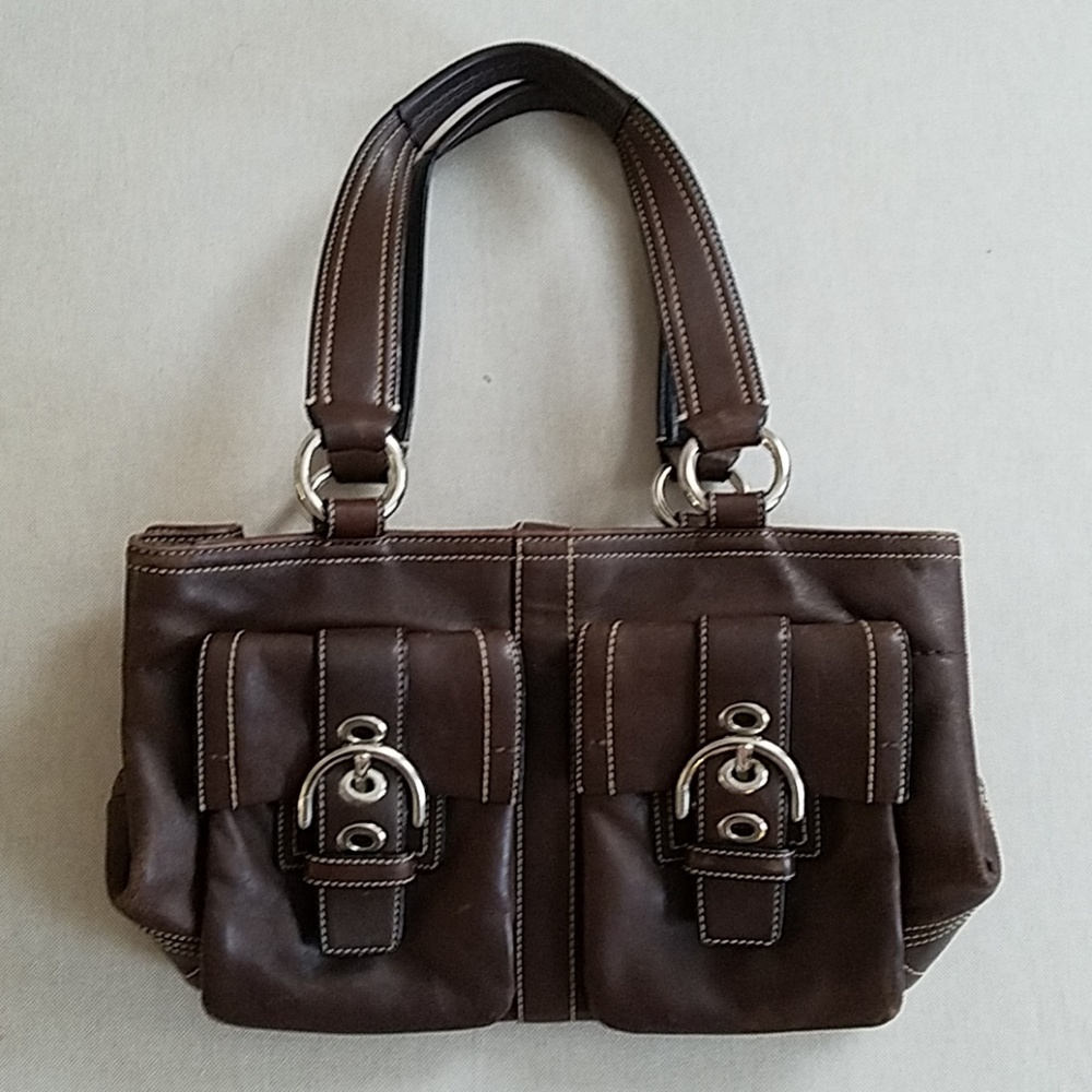 Leather Coach handbag